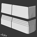 White Building Components With Smooth Surface And Modular Layered Design