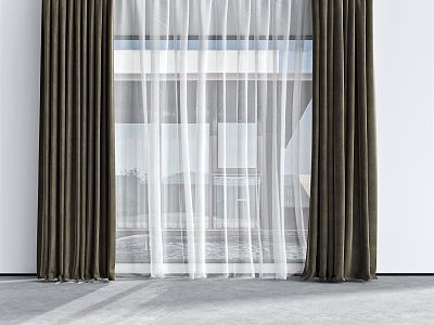 Modern Curtains 3d model