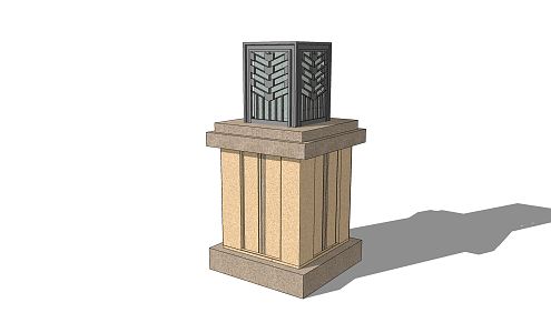 Modern lawn lamp landscape lamp low lamp lantern floor lamp garden lamp 3d model