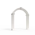 Classical White Archway Design With Decorative Columns And Ornate Details