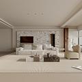 modern living room 3d model