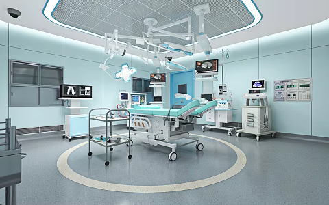 Modern delivery room 3d model