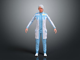 Modern Woman Doctor Female Doctor Games Doctor 3d model