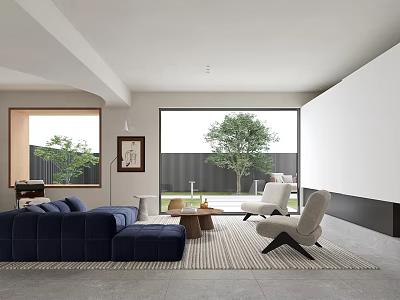 modern living room 3d model