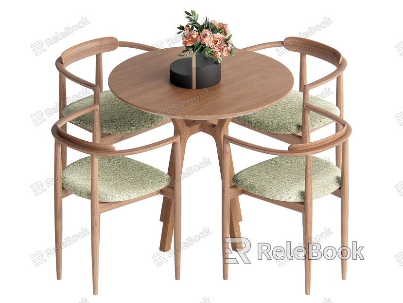 Modern leisure table and chair combination model