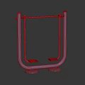 Children's Playground Purple Stomping Equipment With Blue Base And Metal Frame