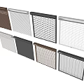 Stylish Home Window Blinds In Various Colors And Pattern Designs 3d model