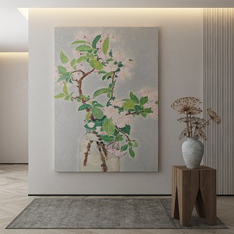 Quiet Plant Painting Decorative Painting 3d model