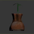 Creative Red Boot Shaped Planter Pot With Small Green Seedling For Home Decor