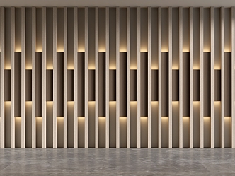 Background wall Front desk background wall lights with modeling background wall 3d model