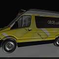 Choco Cake Food Truck with Yellow White Body Open Awning Serving Window and Menu Board