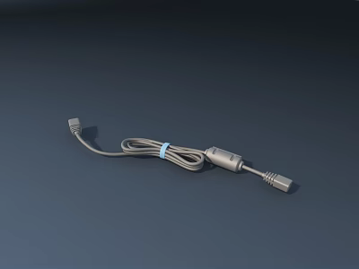 Phone Digital USB Data Charging Cable Wrapped With Blue Tape And Connectors 3d model