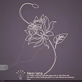 Lotus Petal Shaped Neon Lamp Art with Soft Light and LED Technology