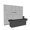 Reception Front Desk 3d model