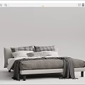 Modern Double Bed 3d model