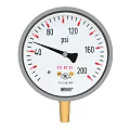 Industrial WIKA Pressure Gauge 200 psi With Use No Oil Indicator