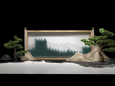 New Chinese Style Beauty Chen Mei Chen China Environmental Protection Bottle Great Wall 3d model