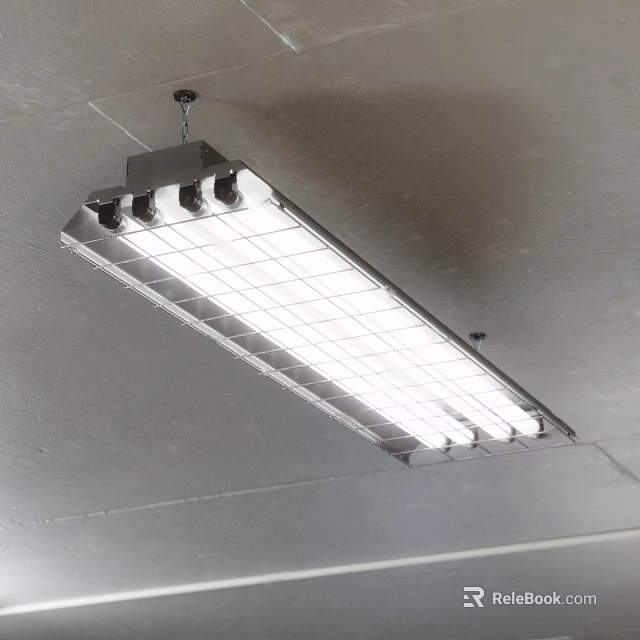 Modern Metal Long Strip Grille Design Ceiling Mounted Chandelier Bright Lighting 3d model 