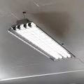 Modern Metal Long Strip Grille Design Ceiling Mounted Chandelier Bright Lighting
