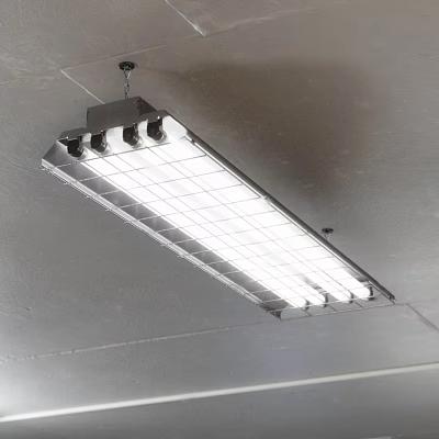 Modern Metal Long Strip Grille Design Ceiling Mounted Chandelier Bright Lighting 3d model