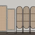 Rattan Screen Hollow 3d model