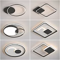 Modern Geometric Ceiling Lights With Sleek Circular And Square Designs For Home 3d model