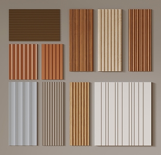 Modern wood veneer wall panel wall veneer great wall board wood 3d model