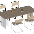 Dining table and chair combination 3d model