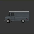 Blue Small City Bus Exterior Design With Flat Roof And Side Windows
