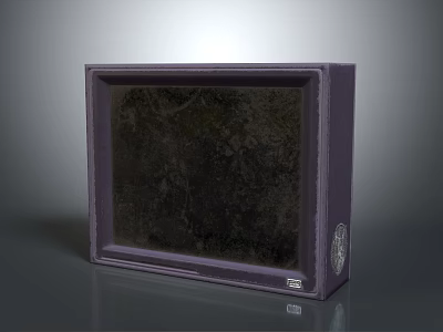 Modern Purple Frame Television With Black Screen And Sleek Minimalist Design 3d model