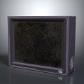 Modern Purple Frame Television With Black Screen And Sleek Minimalist Design