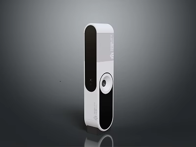 Electronic Smart Security Device With White Black Sleek Design And AI Enabled Camera 3d model