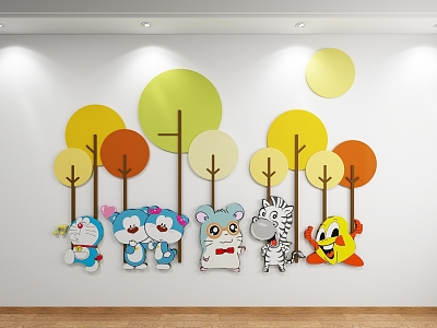 Decorative Painting Animal Silhouette Children's Forest Advertising Background Painting Poster model