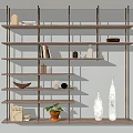 Modern Bookshelf Decorative Rack Hanging Bookshelf Bookcase Hanging Bookshelf Decorative Rack Hanging Bookshelf Iron Art Hanging Bookshelf Bookcase Ornaments Combination 3d model