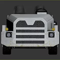 White Open Top Small Utility Vehicle With Two Black Seats And Front Grille