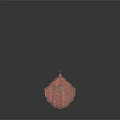Handmade Wooden Birdhouse With Reddish Brown Layered Roof And Circular Entrance