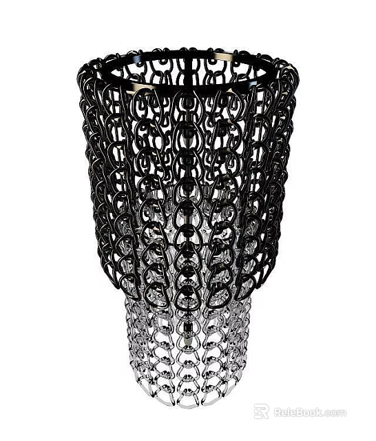 Tech Exhibition Hall Showcasing Innovative Woven Structure With Black And Silver Design 3d model 
