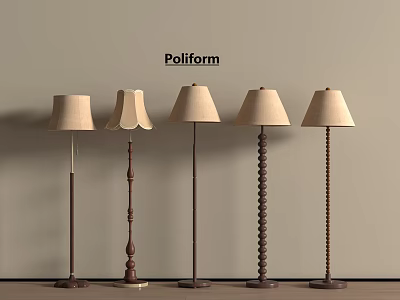 Poliform Modern Floor Lamps With Diverse Designs And Neutral Tones For Home Decor 3d model