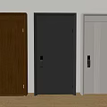 Three Security Doors With Brown Black Beige Colors And Modern Design