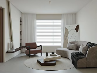 modern living room 3d model