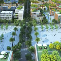 Industrial Factory Building With Modern Design Green Roof And Surrounding Trees Landscape