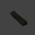 Ancient Moss Covered Stone Building Exterior Wall With Rough Textured Surface 3d model