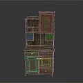 Rustic Wooden Storage Cabinet With Multiple Drawers Shelves And Cabinet Doors