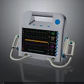 Portable Medical ECG Monitor With Display Screen Showing Waveform And Vital Signs Data