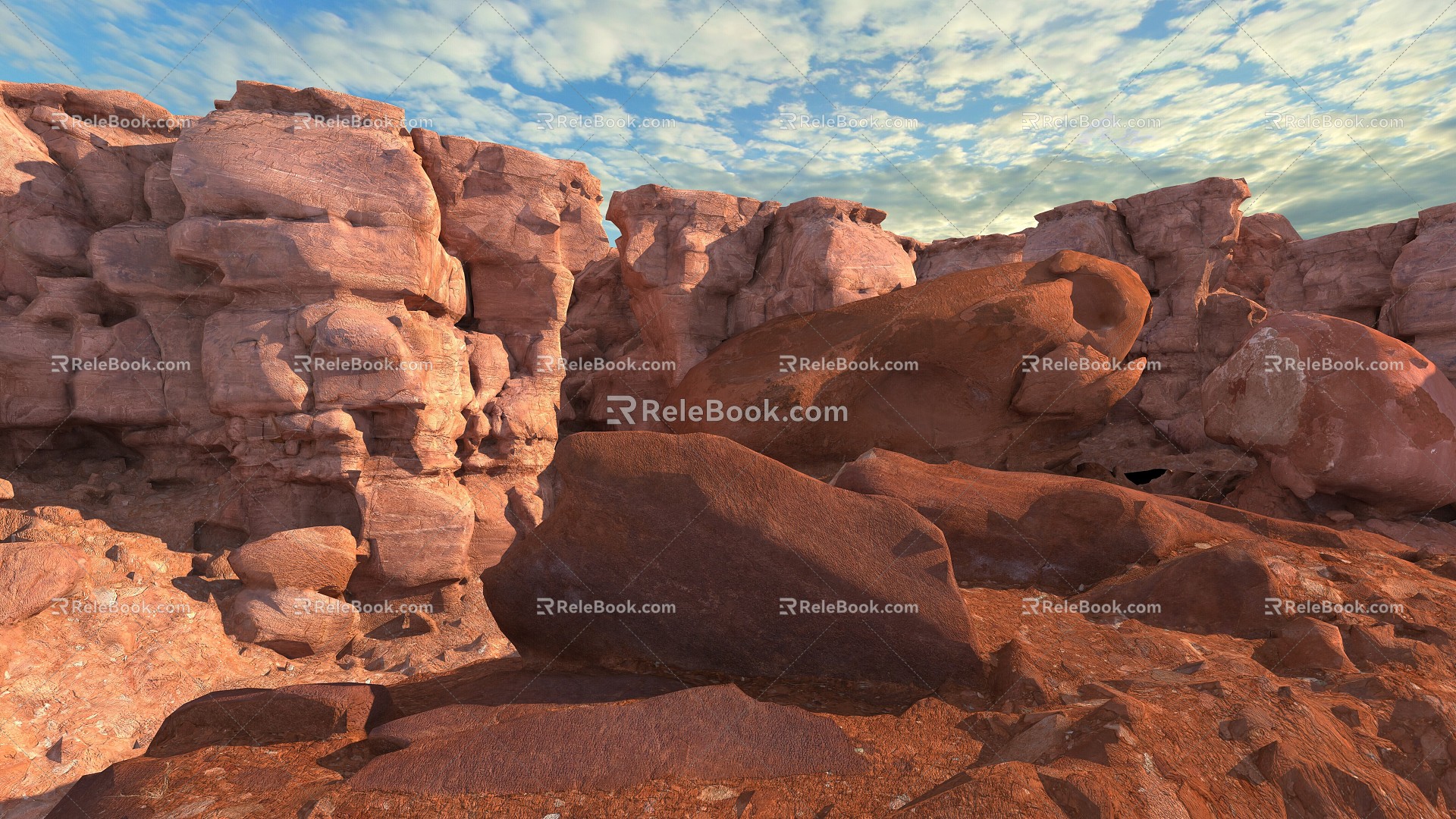 Desert Rock Danxia Landform 1 3d model