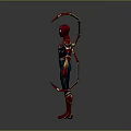Spider Man Character In Red And Blue Suit With Mechanical Arms