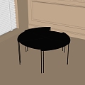 Modern round coffee table 3d model