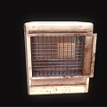 Rusty Air Conditioner Fan With Metal Grille And Industrial Design