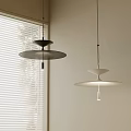 Modern Living Dining Room Interior Design With Stylish Pendant Lights And Window Blinds