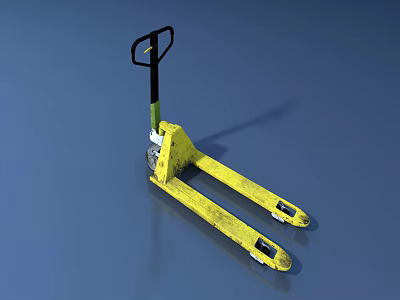 Heavy Duty Yellow Manual Pallet Jack Industrial Equipment For Material Handling 3d model